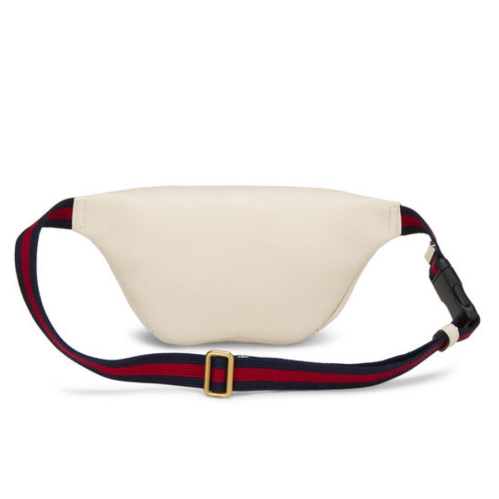 Gucci Cream Leather Belt Bag with Red and Green Web Stripe - Picture 4 of 6